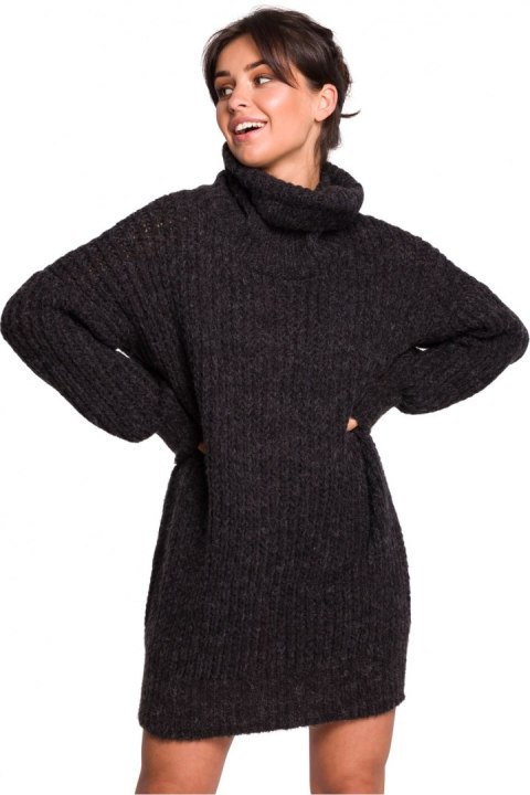 Golf Damski Model BK030 Antracyt - BE Knit Golf Damski Model BK030 Antracyt - BE Knit