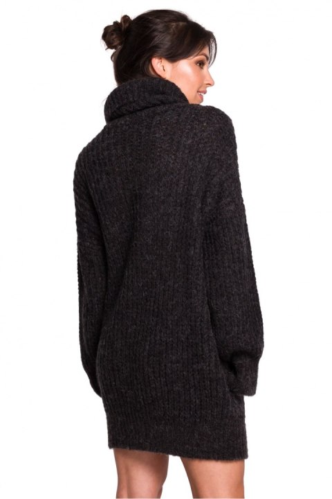 Golf Damski Model BK030 Antracyt - BE Knit Golf Damski Model BK030 Antracyt - BE Knit