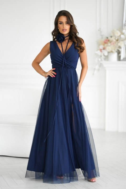 Sukienka Model 318-01 Navy - Bicotone Sukienka Model 318-01 Navy - Bicotone