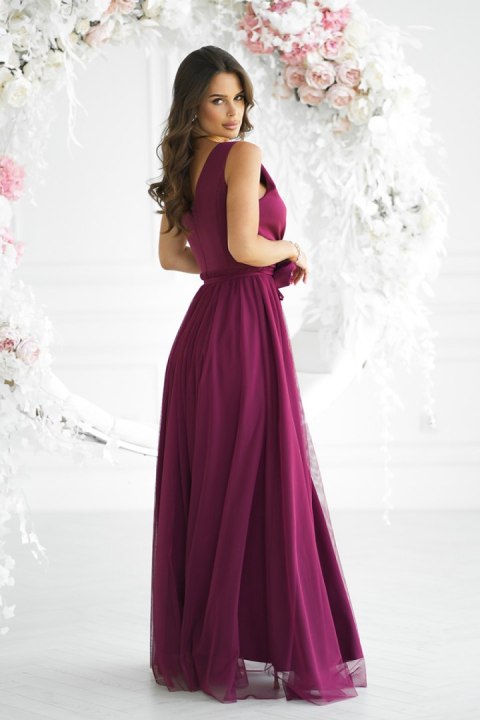 Sukienka Model 318-10 Bordo - Bicotone Sukienka Model 318-10 Bordo - Bicotone
