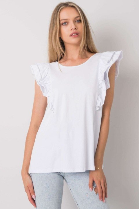 Bluzka Model TW-BZ-OB023.18P White - Och Bella Bluzka Model TW-BZ-OB023.18P White - Och Bella