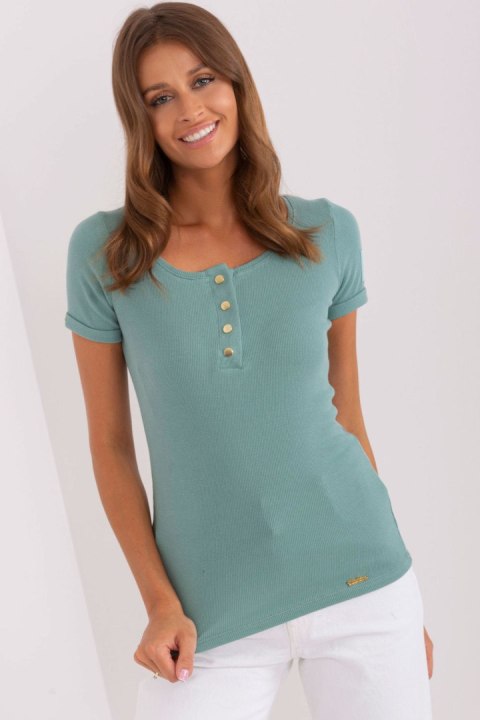 Bluzka Model TW-BZ-OB051.58P Pistacja - Och Bella Bluzka Model TW-BZ-OB051.58P Pistacja - Och Bella