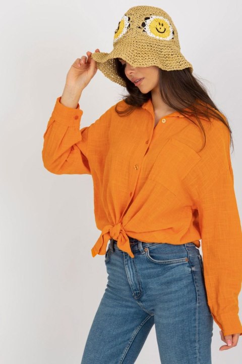 Koszula Damska Model TW-KS-BI-26698.50 Orange - Och Bella Koszula Damska Model TW-KS-BI-26698.50 Orange - Och Bella