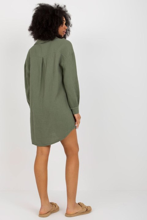 Koszula Damska Model TW-KS-BI-82639.16X Khaki - Och Bella Koszula Damska Model TW-KS-BI-82639.16X Khaki - Och Bella