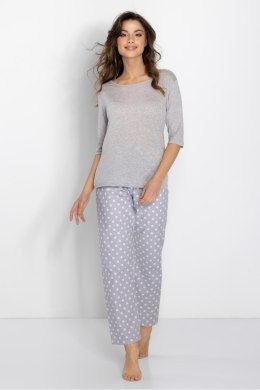 Piżama Damska Model Keep Secrets Tencel Grey - Momenti Per Me
