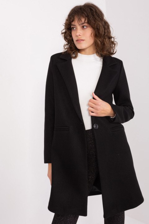 Płaszcz Damski Model TW-PL-BI-23314.00P Black - Och Bella Płaszcz Damski Model TW-PL-BI-23314.00P Black - Och Bella