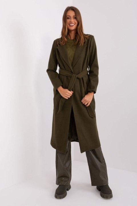 Płaszcz Damski Model TW-PL-BI-5312-1.31 Khaki - Och Bella Płaszcz Damski Model TW-PL-BI-5312-1.31 Khaki - Och Bella