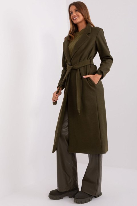 Płaszcz Damski Model TW-PL-BI-5312-1.31 Khaki - Och Bella Płaszcz Damski Model TW-PL-BI-5312-1.31 Khaki - Och Bella