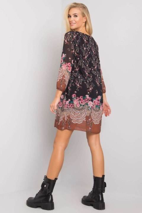 Sukienka Model TW-SK-BI-2667-1.72P Black/Beige - Och Bella Sukienka Model TW-SK-BI-2667-1.72P Black/Beige - Och Bella