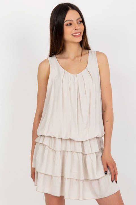Sukienka Model TW-SK-BI-8139.44 Light Beige - Och Bella Sukienka Model TW-SK-BI-8139.44 Light Beige - Och Bella