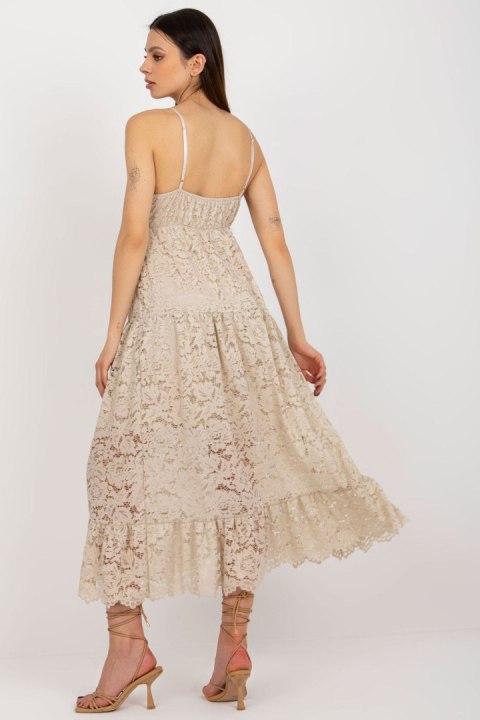 Sukienka Model TW-SK-BI-8247.62P Beige - Och Bella Sukienka Model TW-SK-BI-8247.62P Beige - Och Bella