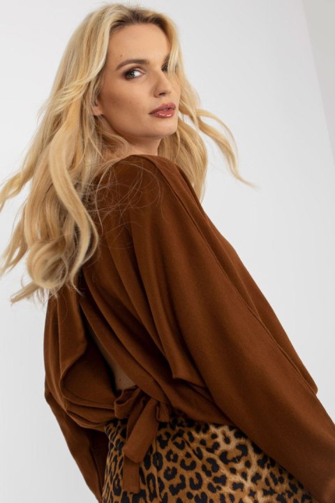 Sweter Damski Model TW-BZ-BE-M327.29 Brown - Och Bella Sweter Damski Model TW-BZ-BE-M327.29 Brown - Och Bella