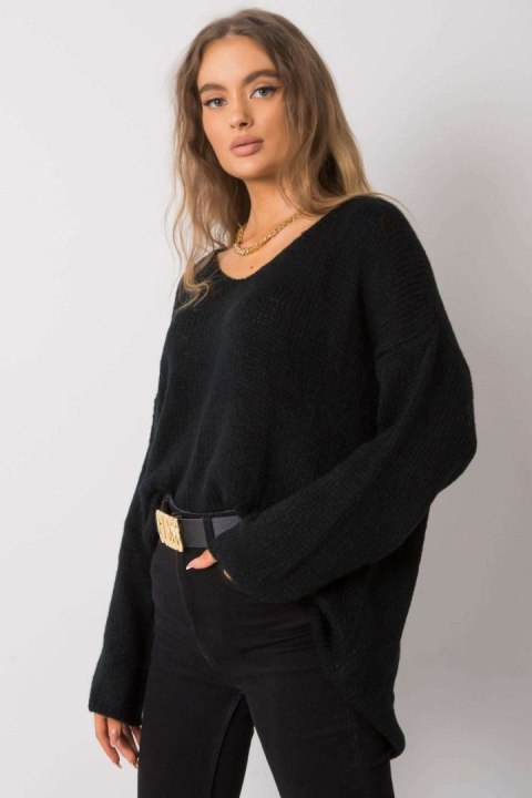 Sweter Damski Model TW-SW-BI-3002.98 Black - Och Bella Sweter Damski Model TW-SW-BI-3002.98 Black - Och Bella