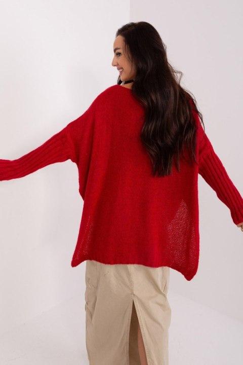 Sweter Damski Model TW-SW-BI-559.45 Dark Red - Och Bella Sweter Damski Model TW-SW-BI-559.45 Dark Red - Och Bella