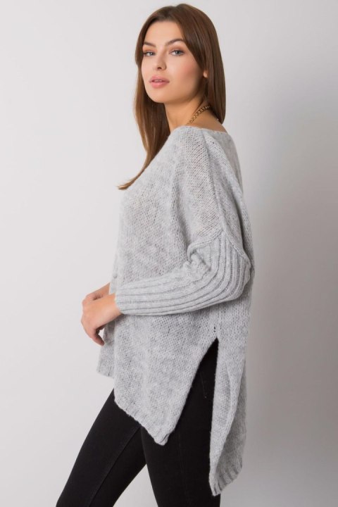 Sweter Damski Model TW-SW-BI-559.45 Grey - Och Bella Sweter Damski Model TW-SW-BI-559.45 Grey - Och Bella