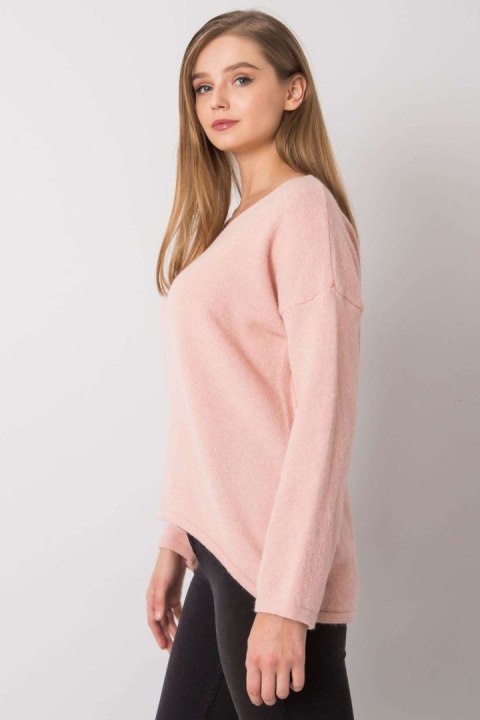 Sweter Damski Model TW-SW-BI-9802.25X Light Pink - Och Bella Sweter Damski Model TW-SW-BI-9802.25X Light Pink - Och Bella