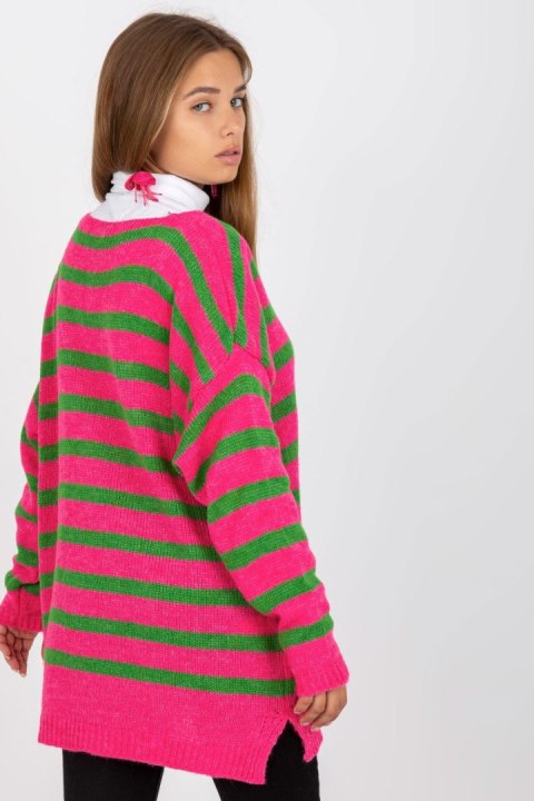Sweter Damski Model TW-SW-BI-M59.25 Pink - Och Bella Sweter Damski Model TW-SW-BI-M59.25 Pink - Och Bella