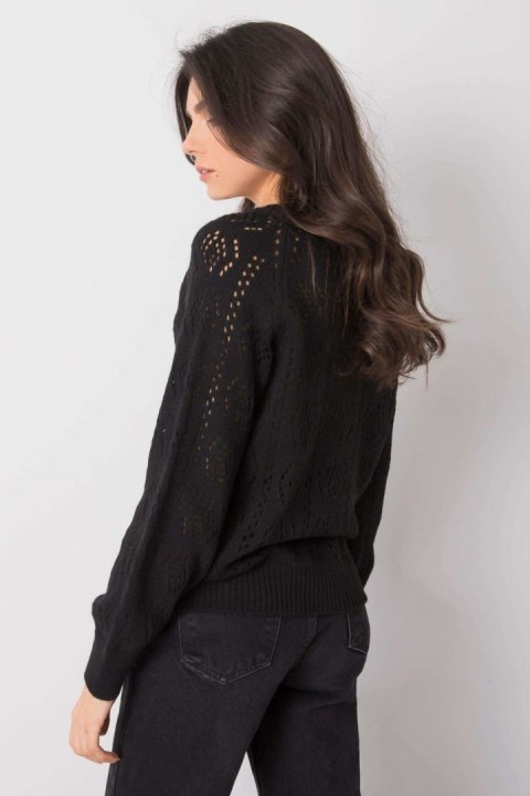 Sweter Kardigan Model TW-SW-BI-591.60 Black - Och Bella Sweter Kardigan Model TW-SW-BI-591.60 Black - Och Bella
