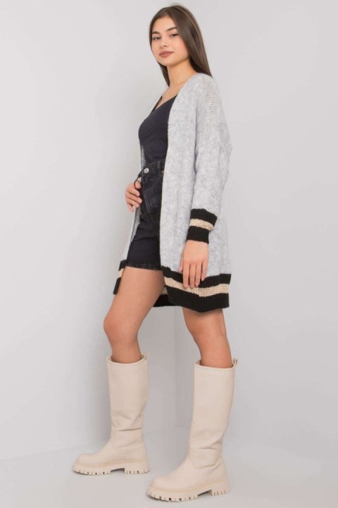Sweter Kardigan Model TW-SW-BI-A21768.21 Grey - Och Bella Sweter Kardigan Model TW-SW-BI-A21768.21 Grey - Och Bella