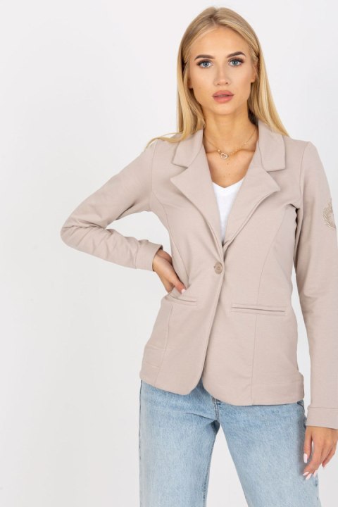 Żakiet Model TW-ZT-OB034.12 Beige - Och Bella Żakiet Model TW-ZT-OB034.12 Beige - Och Bella