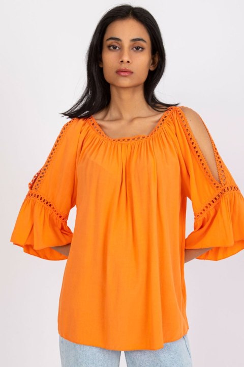 Bluzka Model TW-BZ-BI-82198.46 Orange - Och Bella Bluzka Model TW-BZ-BI-82198.46 Orange - Och Bella