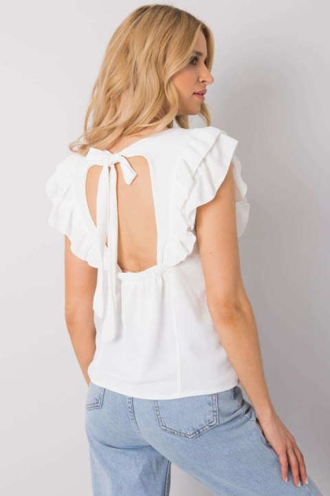 Bluzka Model TW-BZ-BI-BF002.88 White - Och Bella Bluzka Model TW-BZ-BI-BF002.88 White - Och Bella
