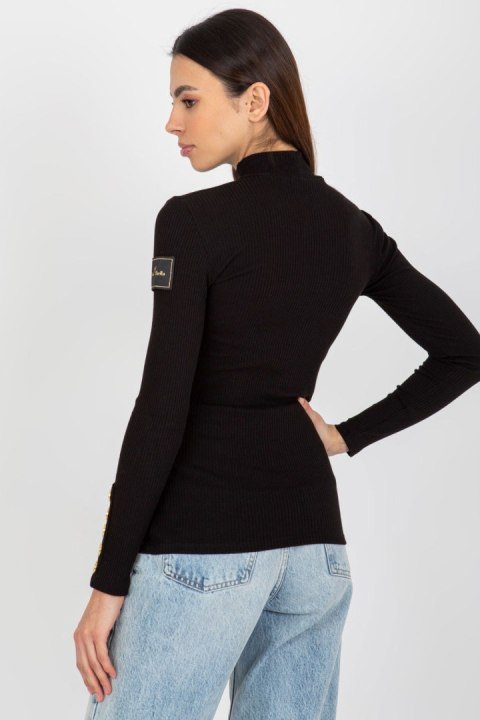Bluzka Model TW-BZ-OB-009.28 Black - Och Bella Bluzka Model TW-BZ-OB-009.28 Black - Och Bella