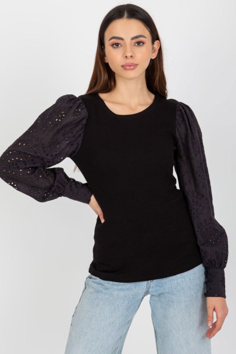 Bluzka Model TW-BZ-OB-046.62P Black - Och Bella Bluzka Model TW-BZ-OB-046.62P Black - Och Bella