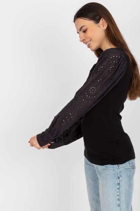 Bluzka Model TW-BZ-OB-046.62P Black - Och Bella Bluzka Model TW-BZ-OB-046.62P Black - Och Bella