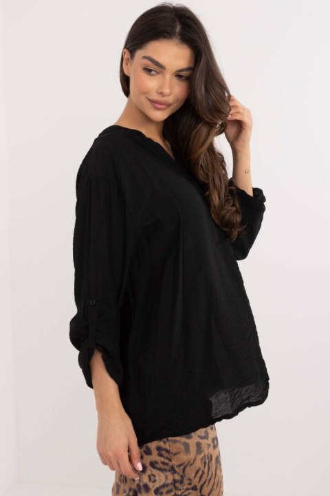 Bluzka Model TW-KS-BI-7175.38 Black - Och Bella Bluzka Model TW-KS-BI-7175.38 Black - Och Bella