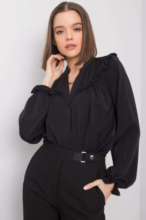 Koszula Damska Model TW-KS-BP-5078.21 Black - Och Bella Koszula Damska Model TW-KS-BP-5078.21 Black - Och Bella