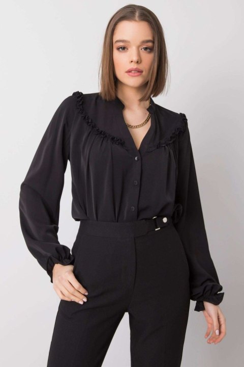 Koszula Damska Model TW-KS-BP-5078.21 Black - Och Bella Koszula Damska Model TW-KS-BP-5078.21 Black - Och Bella