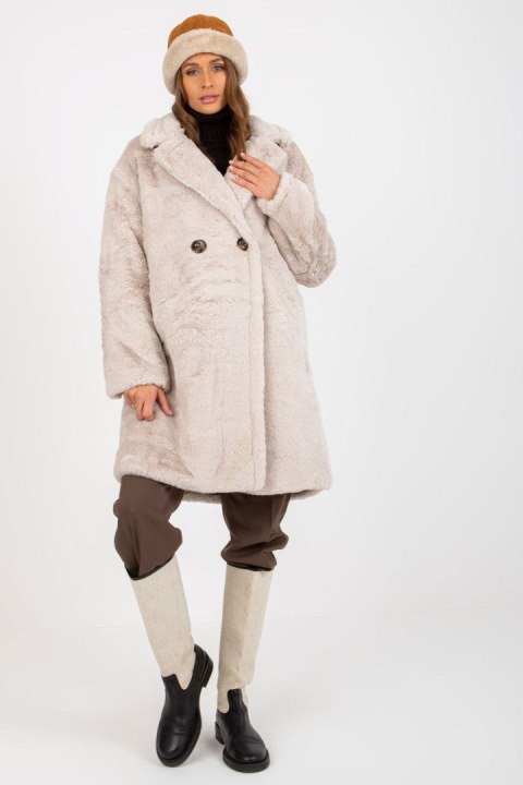 Płaszcz Model TW-PL-2118.95P Light Beige - Och Bella Płaszcz Model TW-PL-2118.95P Light Beige - Och Bella