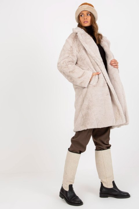 Płaszcz Model TW-PL-2118.95P Light Beige - Och Bella Płaszcz Model TW-PL-2118.95P Light Beige - Och Bella