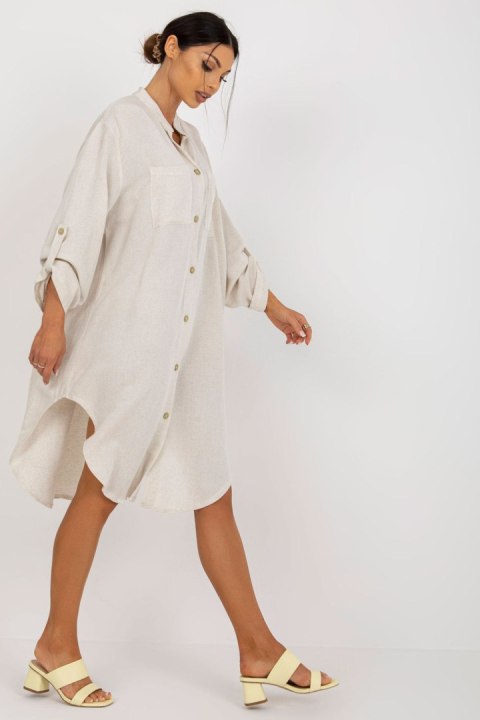 Sukienka Model TW-SK-BE-199D.85P Light Beige - Och Bella Sukienka Model TW-SK-BE-199D.85P Light Beige - Och Bella