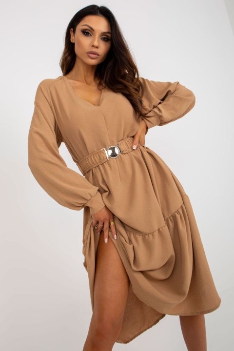 Sukienka Model TW-SK-BI-2021706.93P Camel - Och Bella Sukienka Model TW-SK-BI-2021706.93P Camel - Och Bella