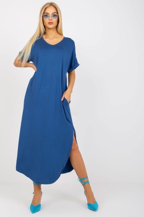Sukienka Model TW-SK-OB031.11 Dark Blue - Och Bella Sukienka Model TW-SK-OB031.11 Dark Blue - Och Bella