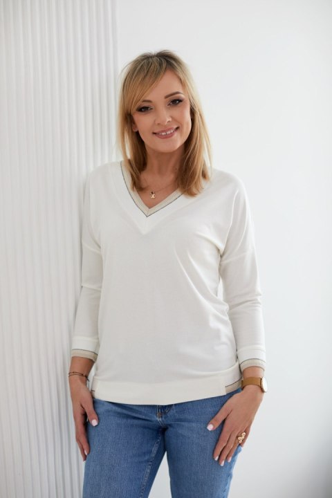 Sweter Damski Model M403/3 Ecru/Beige - La Aurora Sweter Damski Model M403/3 Ecru/Beige - La Aurora