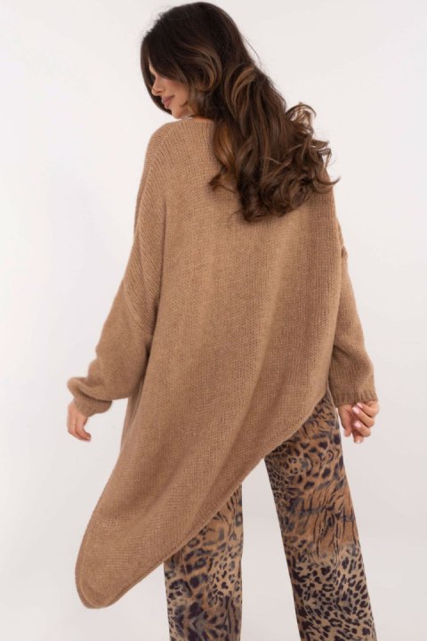 Sweter Damski Model TW-SW-BI-1925.85 Camel - Och Bella Sweter Damski Model TW-SW-BI-1925.85 Camel - Och Bella