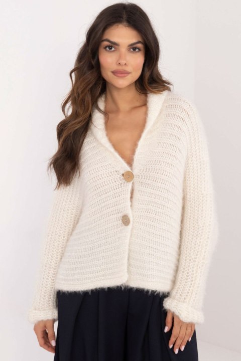 Sweter Damski Model TW-SW-BI-25002.88P Ecru - Och Bella Sweter Damski Model TW-SW-BI-25002.88P Ecru - Och Bella