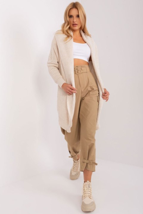 Sweter Kardigan Model TW-SW-BI-305.99P Light Beige - Och Bella Sweter Kardigan Model TW-SW-BI-305.99P Light Beige - Och Bella