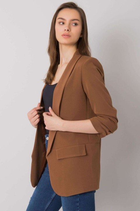 Żakiet Model TW-ZT-BI-22520.14 Brown - Och Bella Żakiet Model TW-ZT-BI-22520.14 Brown - Och Bella