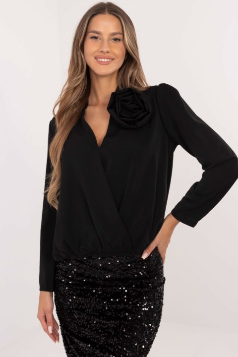 Bluzka Model MI-BZ-M650.17P Black - Italy Moda Bluzka Model MI-BZ-M650.17P Black - Italy Moda