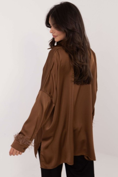 Koszula Damska Model DHJ-KS-16879.37 Brown - Italy Moda Koszula Damska Model DHJ-KS-16879.37 Brown - Italy Moda