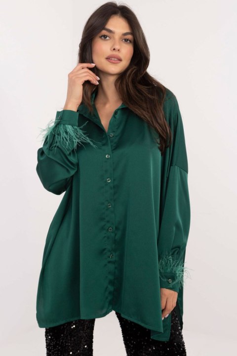 Koszula Damska Model DHJ-KS-16879.37 Dark Green - Italy Moda Koszula Damska Model DHJ-KS-16879.37 Dark Green - Italy Moda