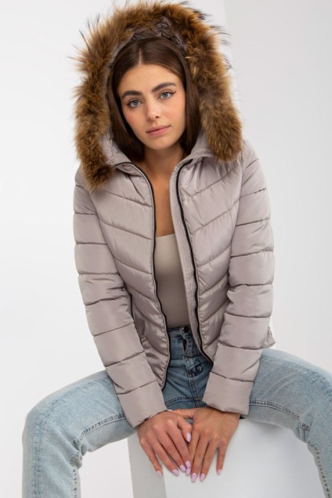 Kurtka Damska Model NM-KR-P22-6627.03P Dark Beige - NM Kurtka Damska Model NM-KR-P22-6627.03P Dark Beige - NM