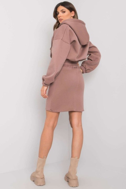 Spódnica Komplet Model EM-KMPL-705.25 Brown - Ex Moda Spódnica Komplet Model EM-KMPL-705.25 Brown - Ex Moda