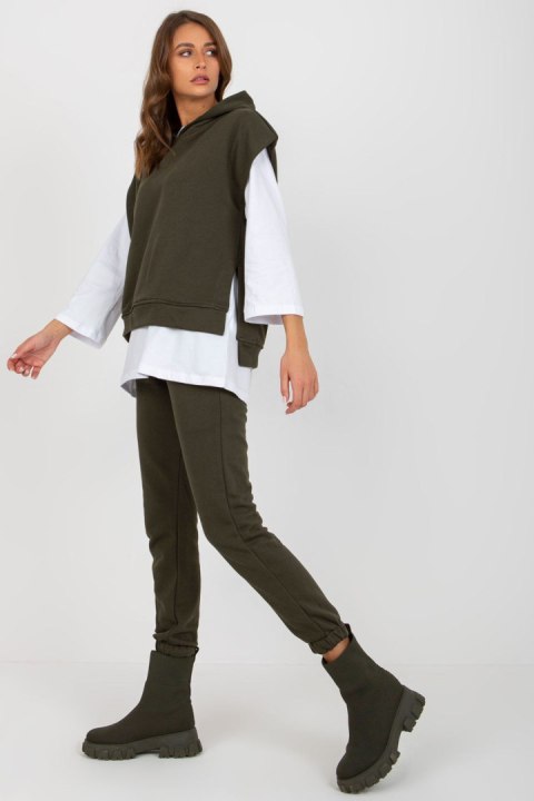 Spodnie Komplet Model EM-KMPL-764.64 Khaki - Ex Moda Spodnie Komplet Model EM-KMPL-764.64 Khaki - Ex Moda