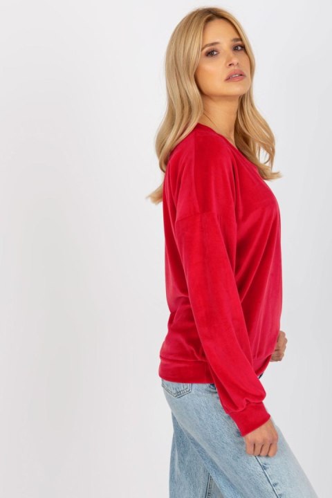 Bluza Damska Model RP-BZ-8188.31X Red - Rue Paris Bluza Damska Model RP-BZ-8188.31X Red - Rue Paris