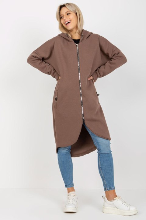 Bluza Damska Model RV-BL-4858-1.99P Brown - Rue Paris Bluza Damska Model RV-BL-4858-1.99P Brown - Rue Paris